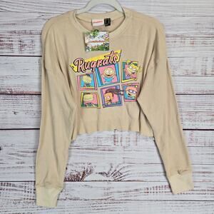 Nickelodeon Rugrats Cartoon Graphic Thermal M/L Long Sleeve Crop Animated 90's